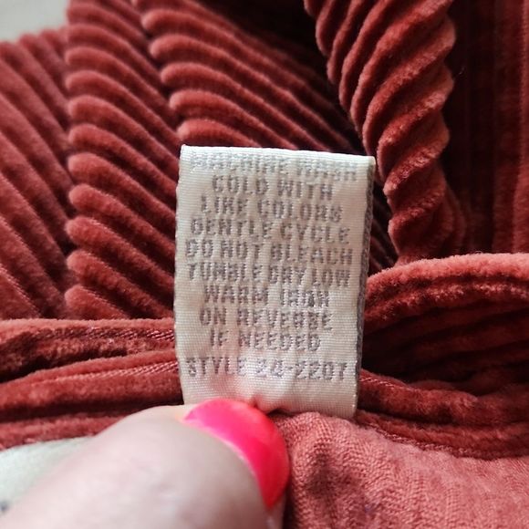 J. Jill Soft Corduroy Rust Shacket - Picture 7 of 7